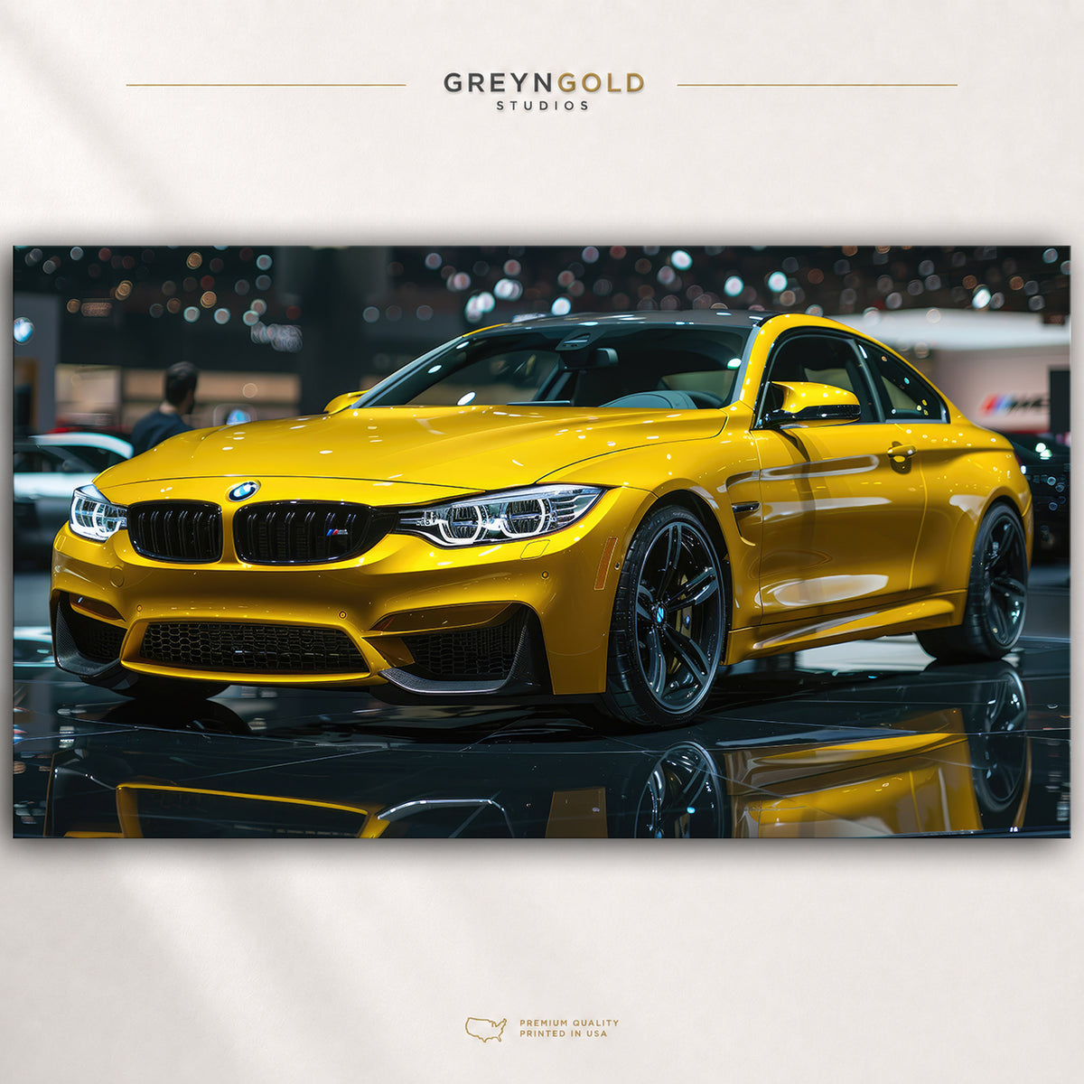 BMW Sports Car Poster – Automotive Wall Art, German Car Print, Garage Decor, Car Enthusiast Gift Premium Poster Print - Pick Size