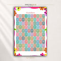 Numbers 1-100 Kids Math Learning Chart - Educational Poster, Classroom Wall Art, Kids Study Room Decor & Homeschool Teaching Aid Premium Poster Print - Pick Size