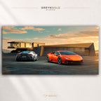 Lamborghini Huracan EVO Luxury Supercar Wall Art - Italian Sports Car Poster, Exotic Car Print, Racing Automotive, Modern Garage Office Bedroom Wall Decor Premium Poster Print - Pick Size