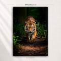 Tiger Wall Art Poster - Wildlife Print, Safari Animal Decor, Wild Animal Nature Artwork, Living Room Office Bedroom Wall Art Premium Poster Print - Pick Size