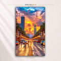 Miami Florida Cityscape Poster - Downtown Skyline Wall Art, Travel Print, Modern Home Decor Premium Poster Print - Pick Size