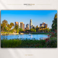 Downtown Los Angeles Wall Art – LA Skyline from Echo Park, California Cityscape Poster, Modern Urban Decor Premium Poster Print - Pick Size