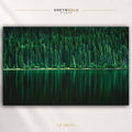 Evergreen Forest Lake Wall Art Poster - Pine Trees Reflection Landscape Print, Green Nature Poster, Peaceful Lake Decor, Scenic Wilderness Wall Art, Living Room Bedroom Decor Premium Poster Print - Pick Size