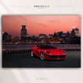 Red Ferrari 812 Superfast Wall Art – Italian Exotic Sports Car Poster, Luxury Performance Car Print, Supercar Garage Decor, Man Cave Automotive Art Premium Poster Print - Pick Size