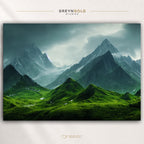 Mountain Landscape Nature Wall Art - Peaceful Scenery Decor, Modern Home Office Bedroom Art Premium Poster Print - Pick Size