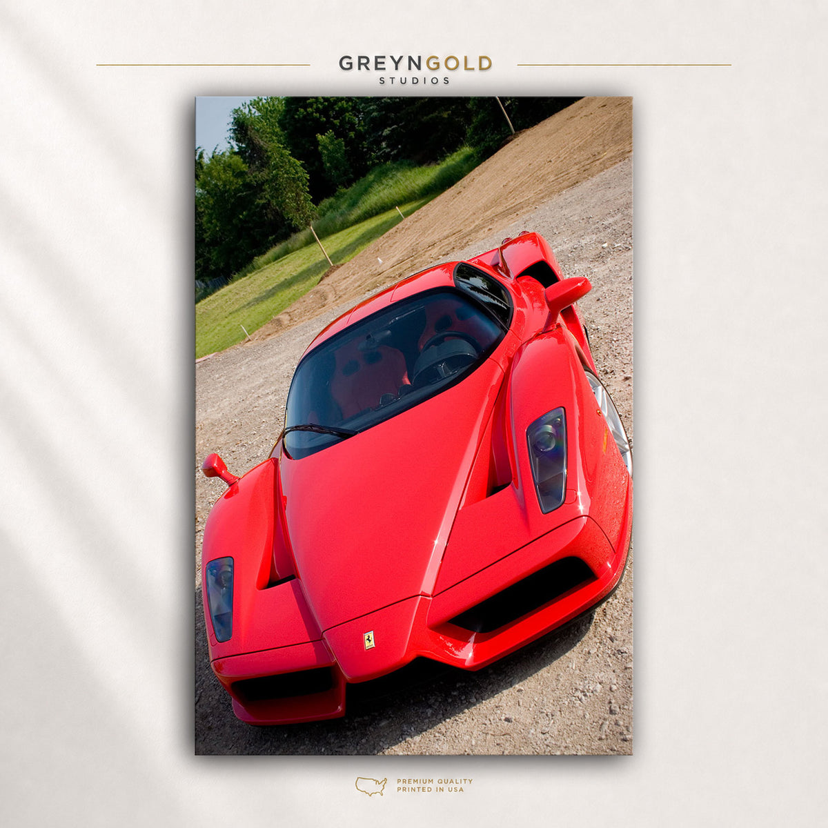 Ferrari Automotive Wall Art Poster – Exotic Italian Supercar Print, Luxury Sports Car Decor, Racing Car Garage Art, Car Enthusiast Gift Premium Poster Print - Pick Size