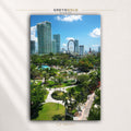 Miami Downtown Poster - USA City Skyline Wall Art, Florida Cityscape Print, Travel Home Decor Premium Poster Print - Pick Size