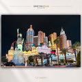Las Vegas Strip Wall Art Poster – Nevada Night Cityscape, Vegas Skyline & City Lights, Urban Travel Home Decor Premium Poster Print - Pick Size