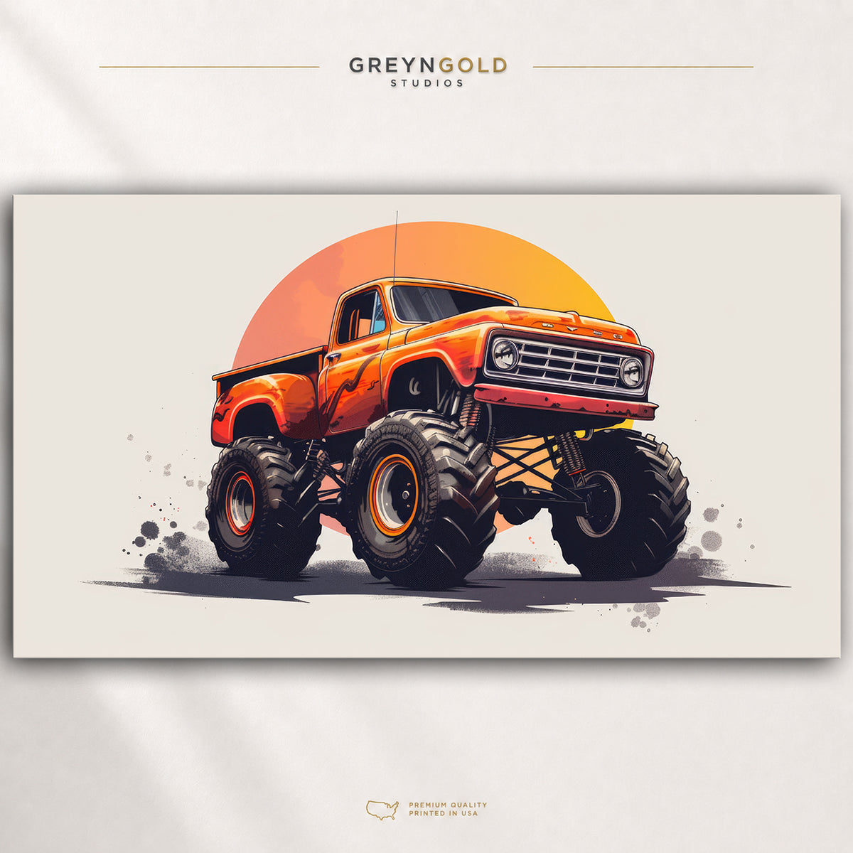 Monster Truck Print – Off Road Truck Wall Art, Boys Bedroom Poster, Automotive Decor Premium Poster Print - Pick Size