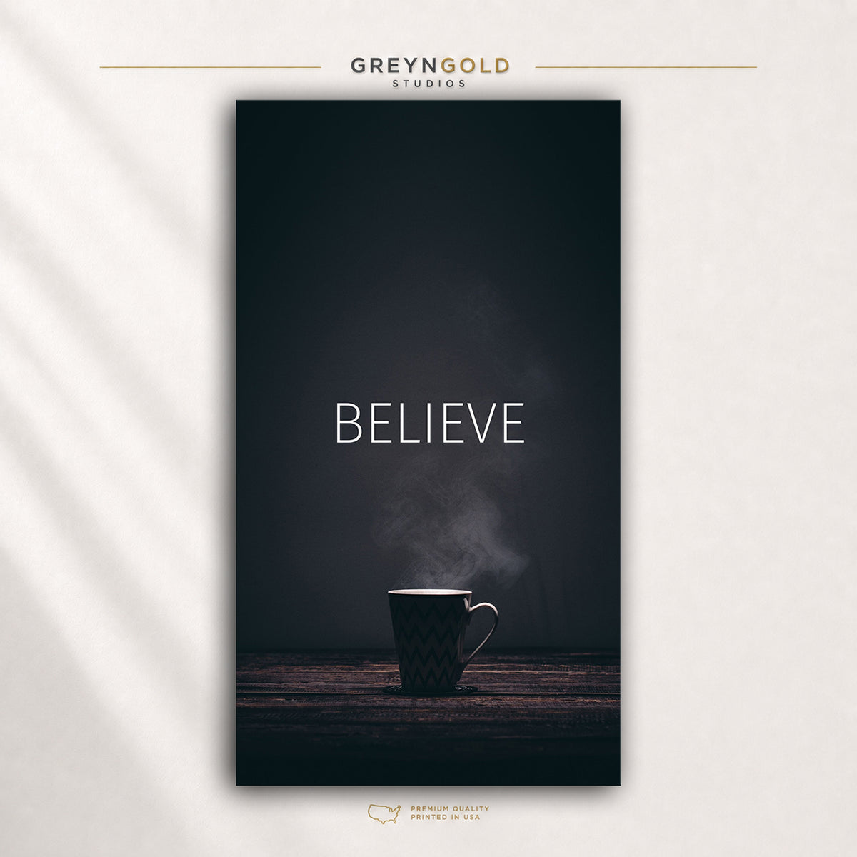 Believe Motivational Wall Art Poster – Inspirational Positive Mindset Quote Print for Office, Bedroom & Home Decor Premium Poster Print - Pick Size