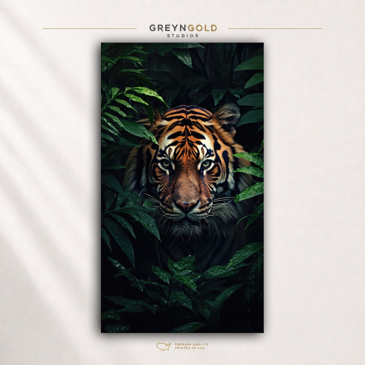 Wild Animal Wall Art – Tiger Wildlife Poster, Safari Nature Print, Jungle Animal Decor for Living Room Bedroom Premium Poster Print - Pick Size