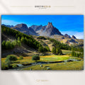 Rocky Mountain Wall Art Poster - Nature Landscape Print, Scenic Mountain Decor, Cabin Living Room Wall Art Premium Poster Print - Pick Size