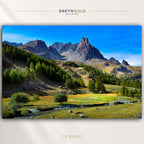 Rocky Mountain Wall Art Poster - Nature Landscape Print, Scenic Mountain Decor, Cabin Living Room Wall Art Premium Poster Print - Pick Size