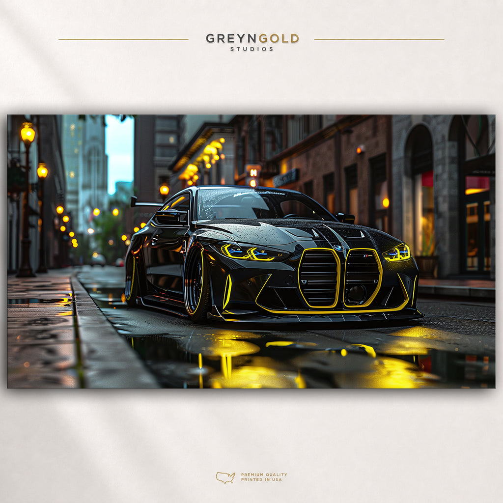 BMW Car Poster Wall Art – Luxury German Sports Car Print, Automotive Decor, Racing & Supercar Wall Poster for Garage, Bedroom & Office Premium Poster Print - Pick Size