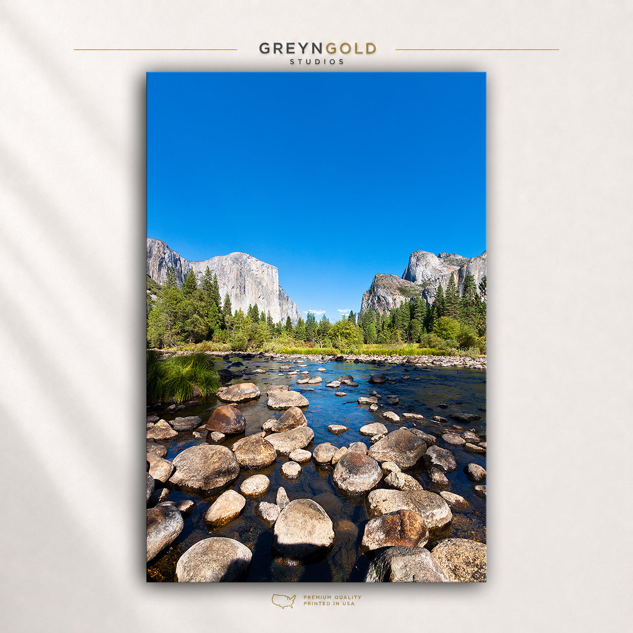 Granite Cliffs Yosemite National Park Poster – California USA Mountain Wall Art, Scenic Travel Print, Nature Wall Decor Premium Poster Print - Pick Size
