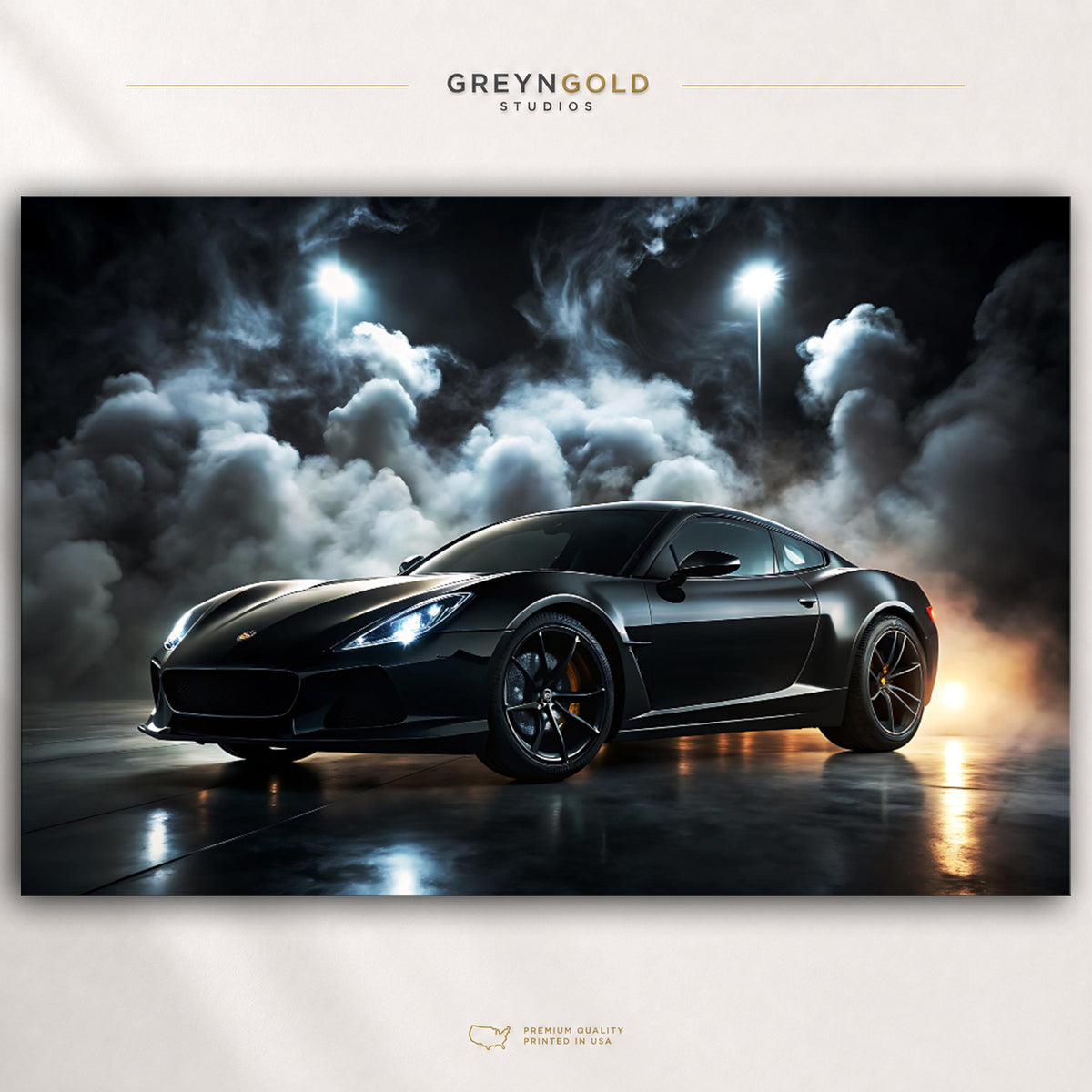 Black Rimac Nevera Luxury Supercar Wall Art - Sports Car Poster, Exotic Car Print, Racing Automotive Art, Modern Garage Office Bedroom Decor Premium Poster Print - Pick Size