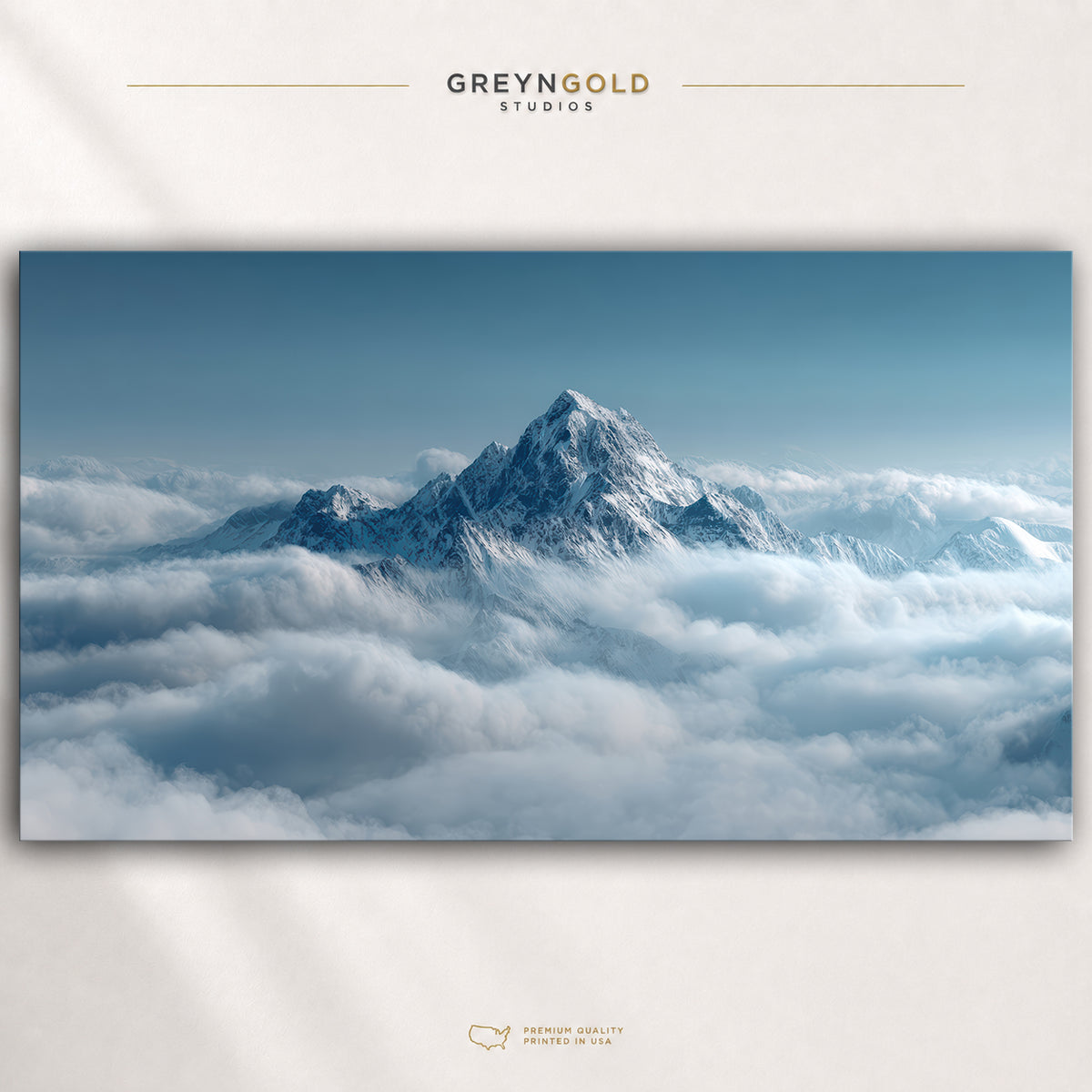 Snowy Mountain Wall Art Poster - Nature Landscape Print, Scenic Mountain View, Bedroom Living Room Art Premium Poster Print - Pick Size