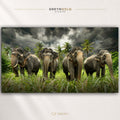Elephants Wild Animal Wall Art Poster – Wildlife Nature Print, Safari Animal Decor, Jungle Wall Art, Bedroom Living Room Artwork Premium Poster Print - Pick Size