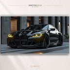 BMW M Series Black Car Poster – Performance Automotive Wall Art, German Sports Car Print, Garage & Office Decor Premium Poster Print - Pick Size