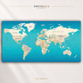 Political World Map Wall Art Poster – Detailed Countries & Continents Geography Map, Educational World Atlas Print, Classroom School Decor, Office Travel Wall Art, Kids Learning Poster Premium Poster Print - Pick Size