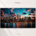 New York Luxury City Skyline Wall Art Poster – Modern Metropolitan Architecture Print, Elegant Urban Home Decor Premium Poster Print - Pick Size