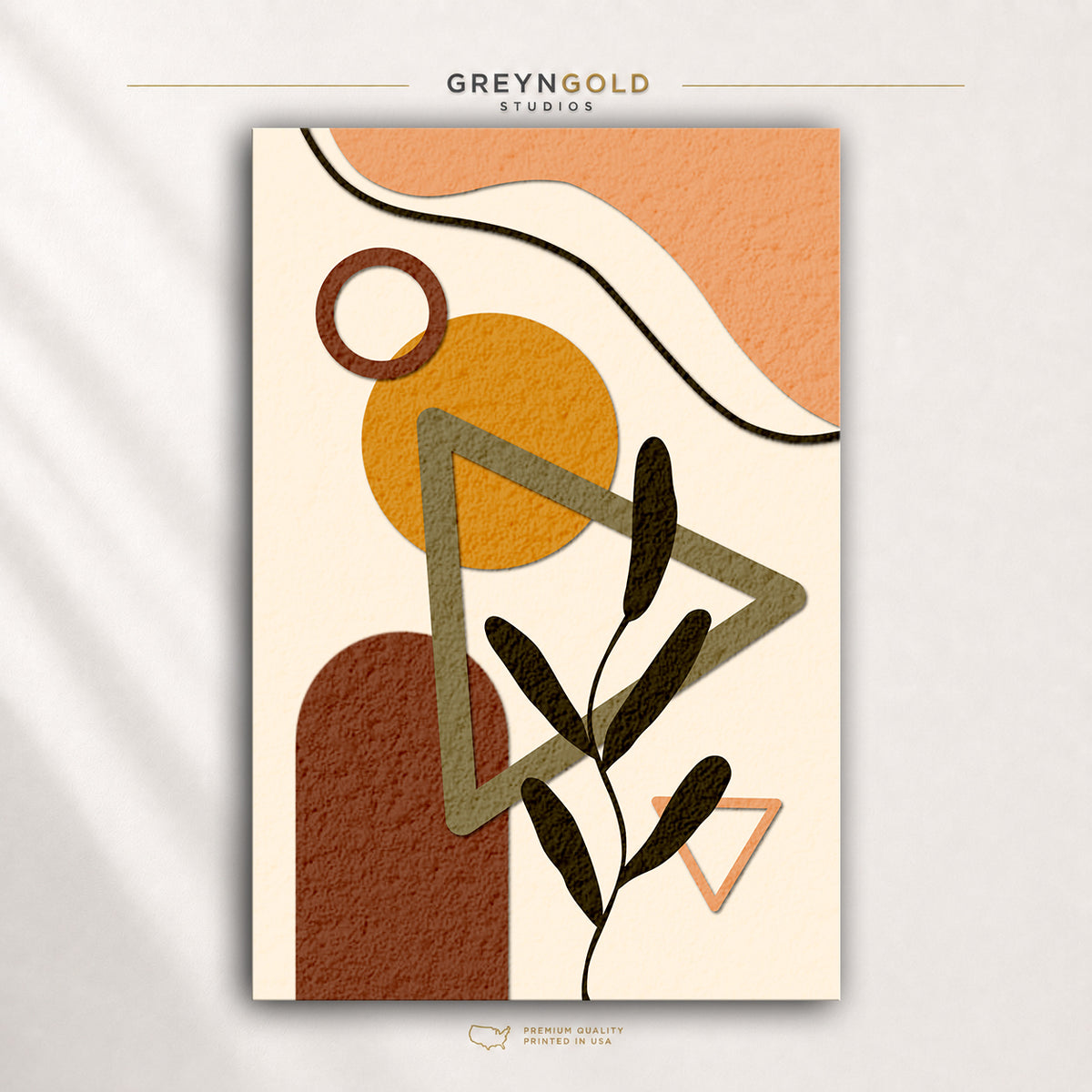 Geometric Abstract Wall Art Poster – Modern Minimalist Print for Office, Bedroom & Home Decor Premium Poster Print - Pick Size