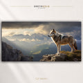 Wolf Wild Animal Wall Art Poster - Wildlife Nature Artwork, Safari Animal Decor, Modern Living Room Office Wall Art Premium Poster Print - Pick Size