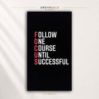 Focus Wall Art – Motivational Quote Poster for Office, Gym & Modern Workspace Premium Poster Print - Pick Size