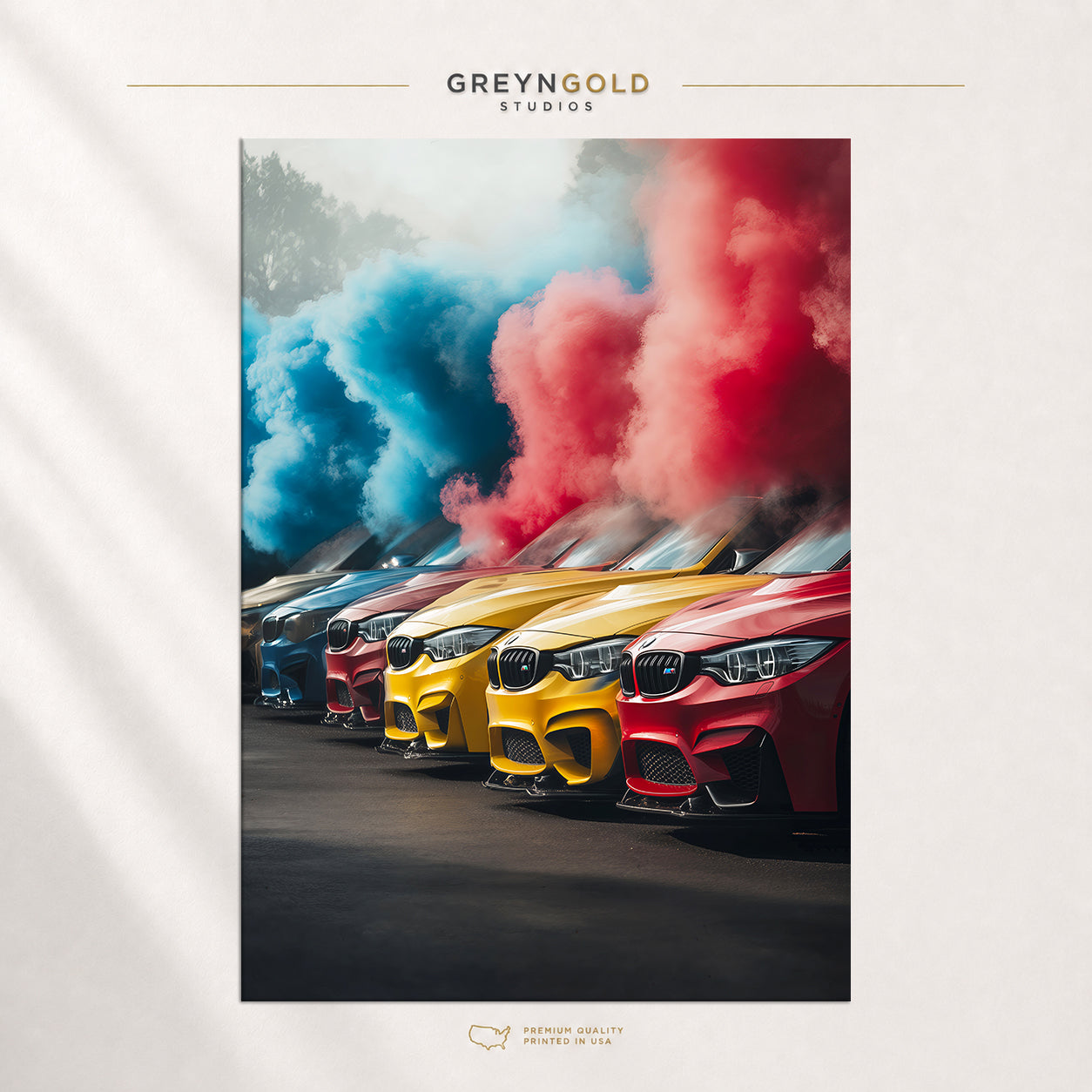Super Cars F80 BMW M3 Colourful Poster Euro Car Décor Premium Poster Print - Pick Size