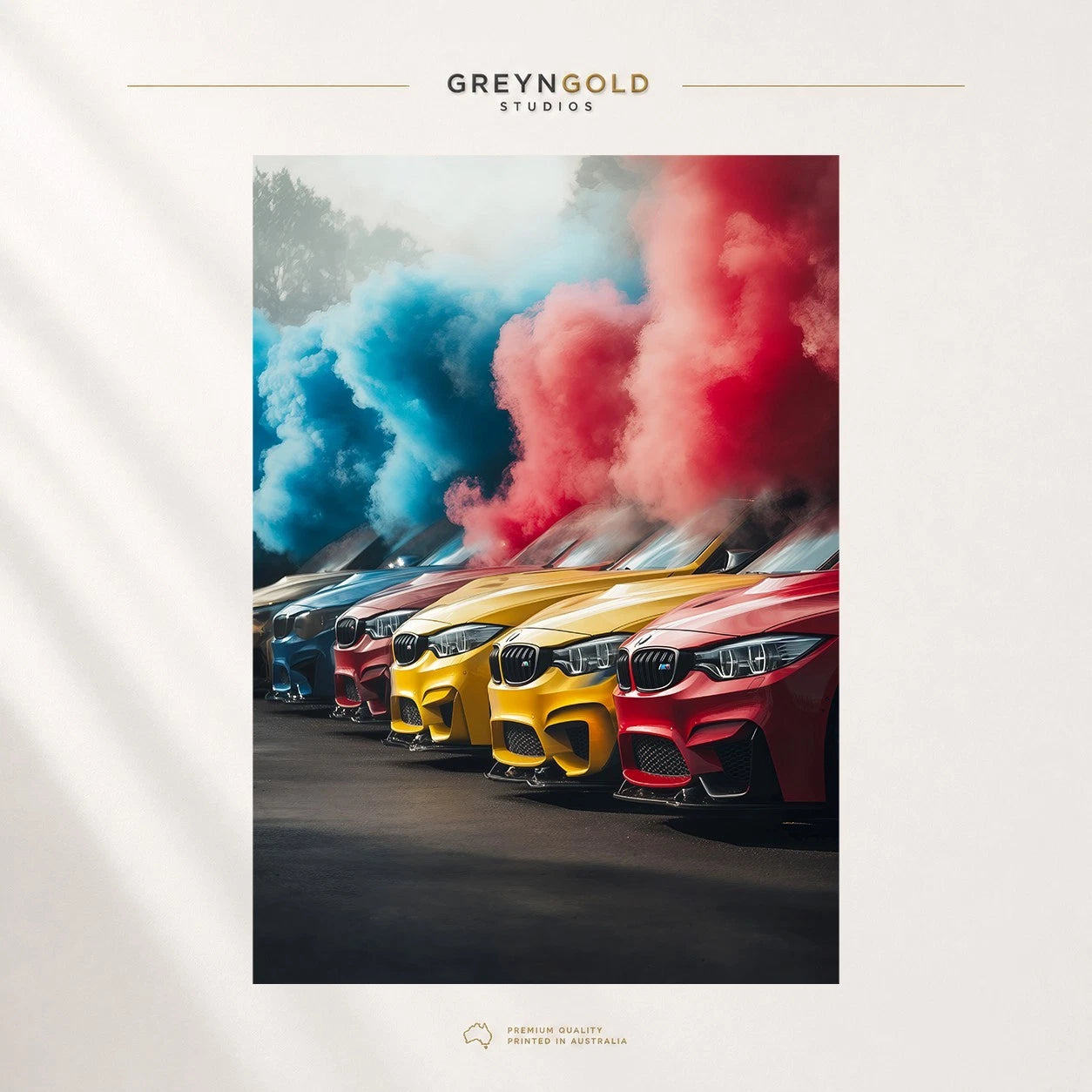Super Cars F80 M3 Colourful Poster Euro Car Décor Poster Print
